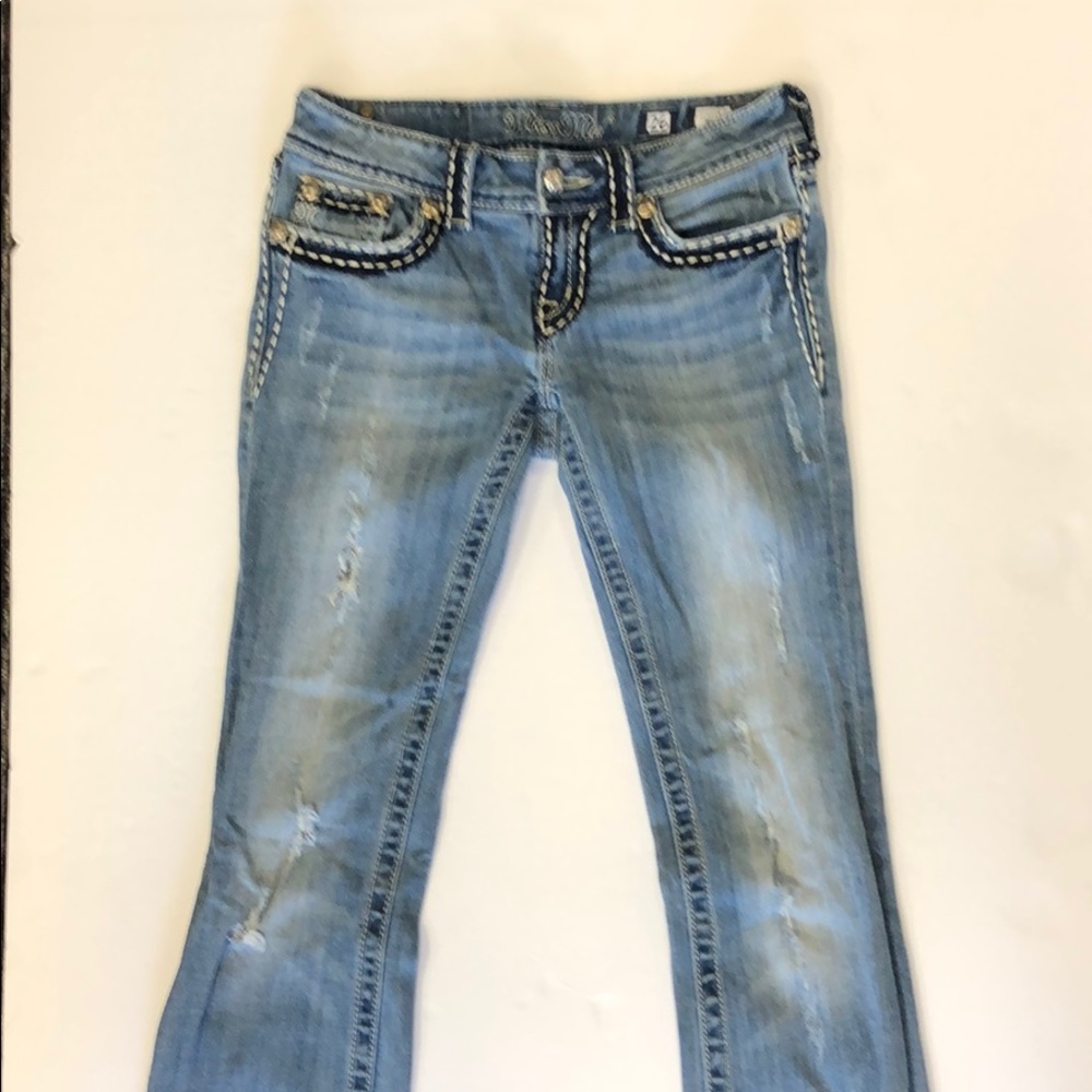 Distressed MISS ME Jeans Flap pocket